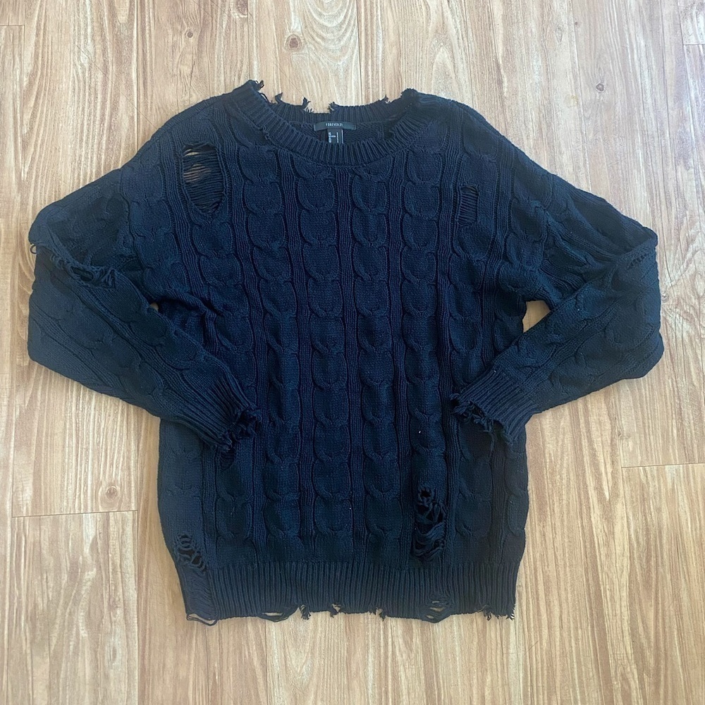 Forever 21 Ripped Style Sweater